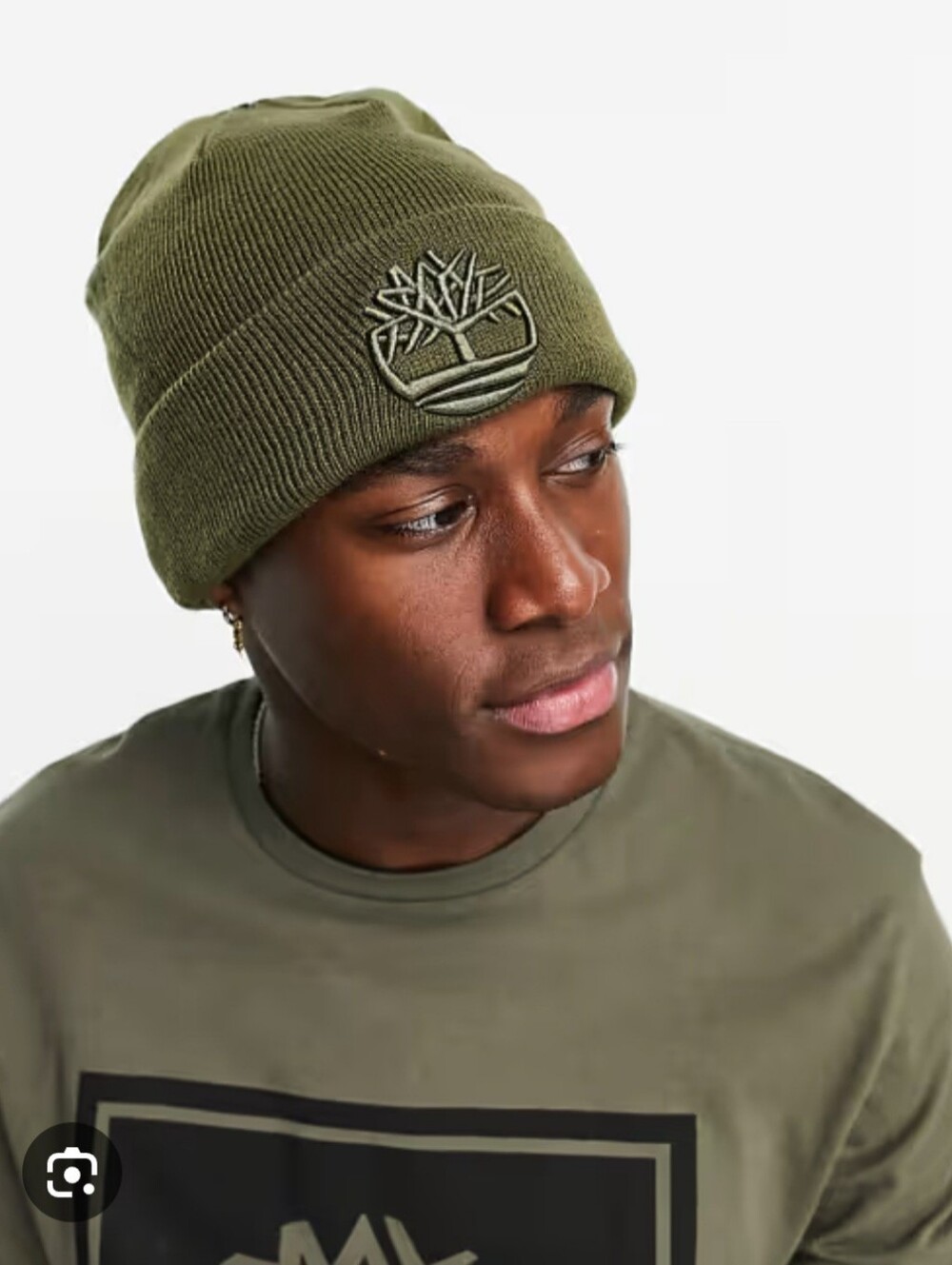 Timberland Mens Tonal 3D Embroidery Beanie NWT